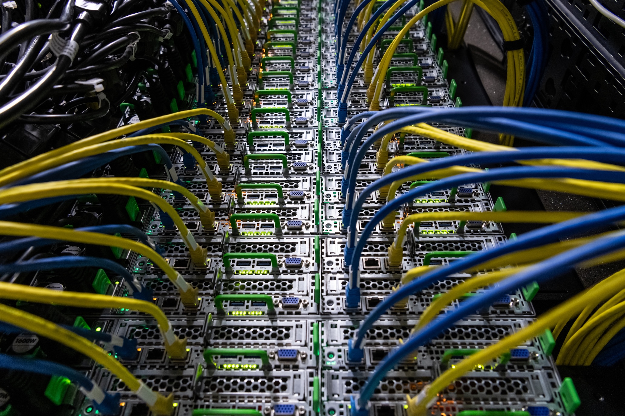 Image of a close up of the cluster nodes.