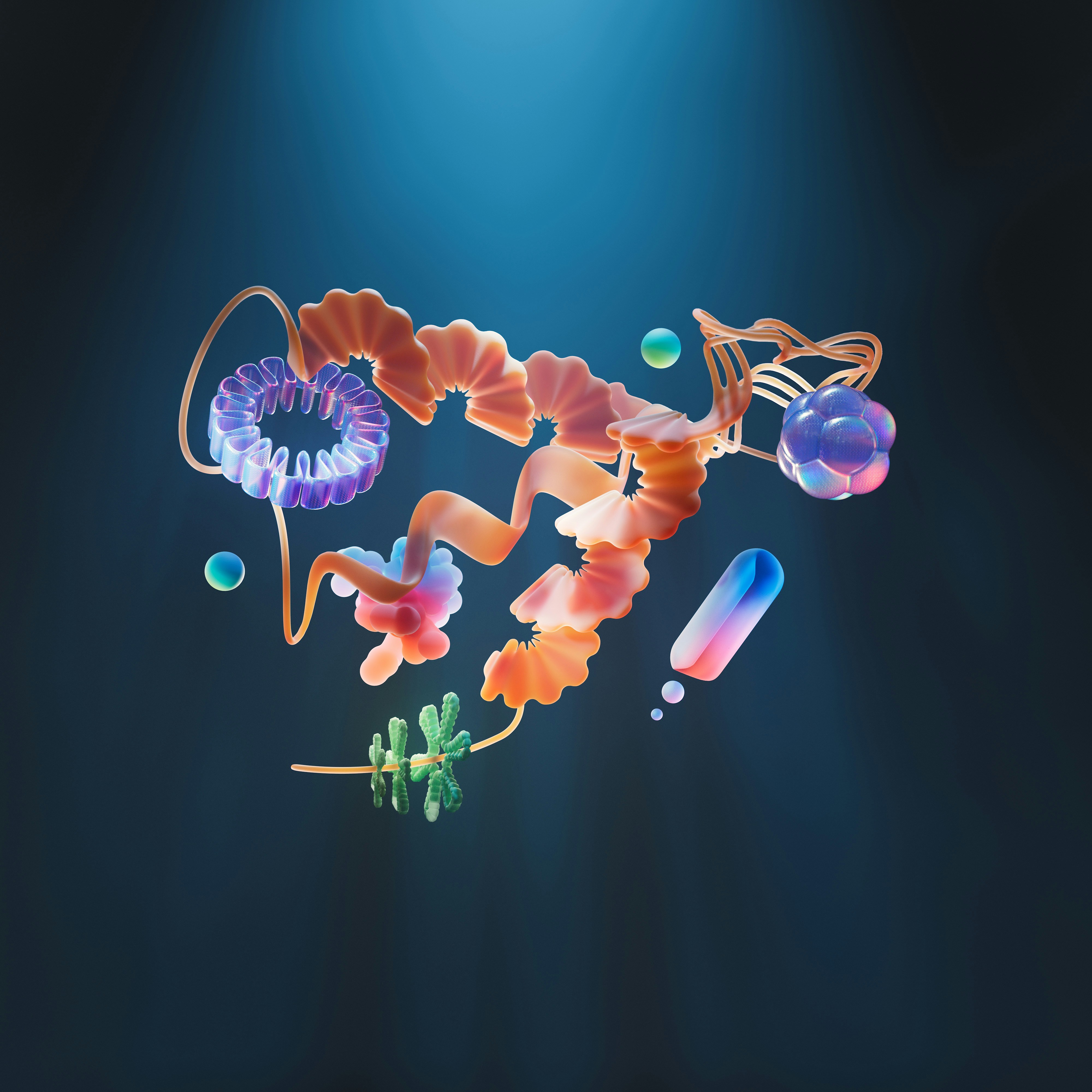 An artist’s illustration of AI used in protein folding Google DeepMind on Unsplash.