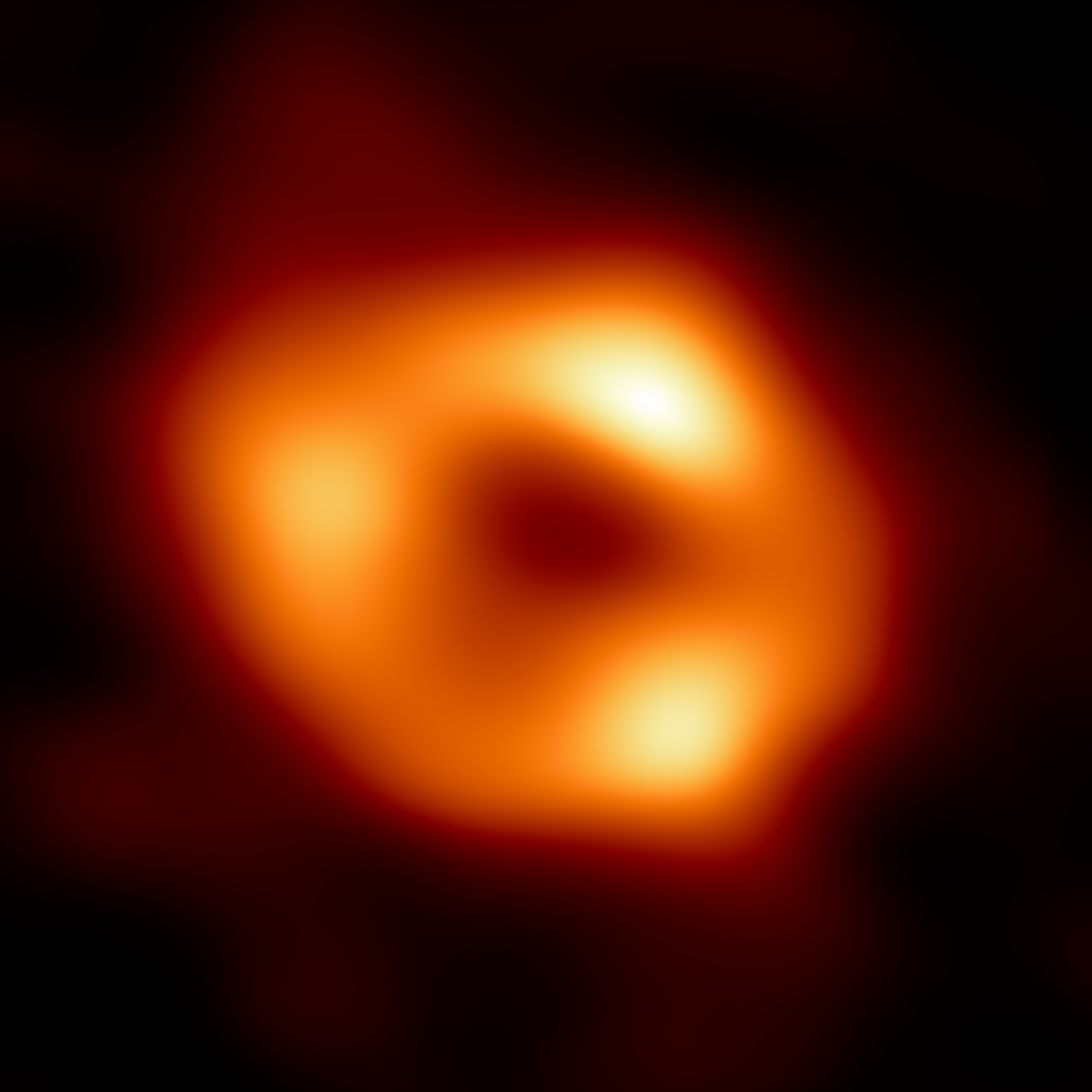 Image of the black hole SgrA*, from the Event Horizon Telescope website.
